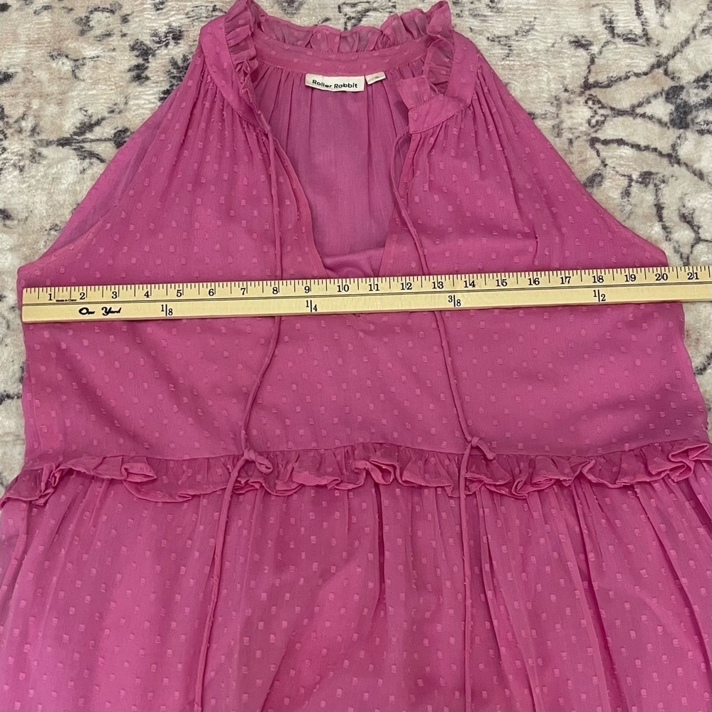 Roller Rabbit Swiss Dot Janae Pink Dress Size XL - Picture 5 of 8